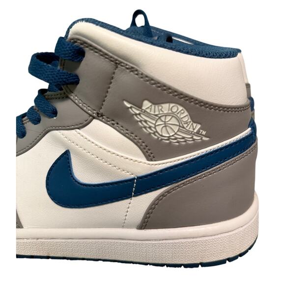 Air Jordan 1 Mid GS Cement True Blue Classic Sneakers DQ8423014 Size 7 New main image 10